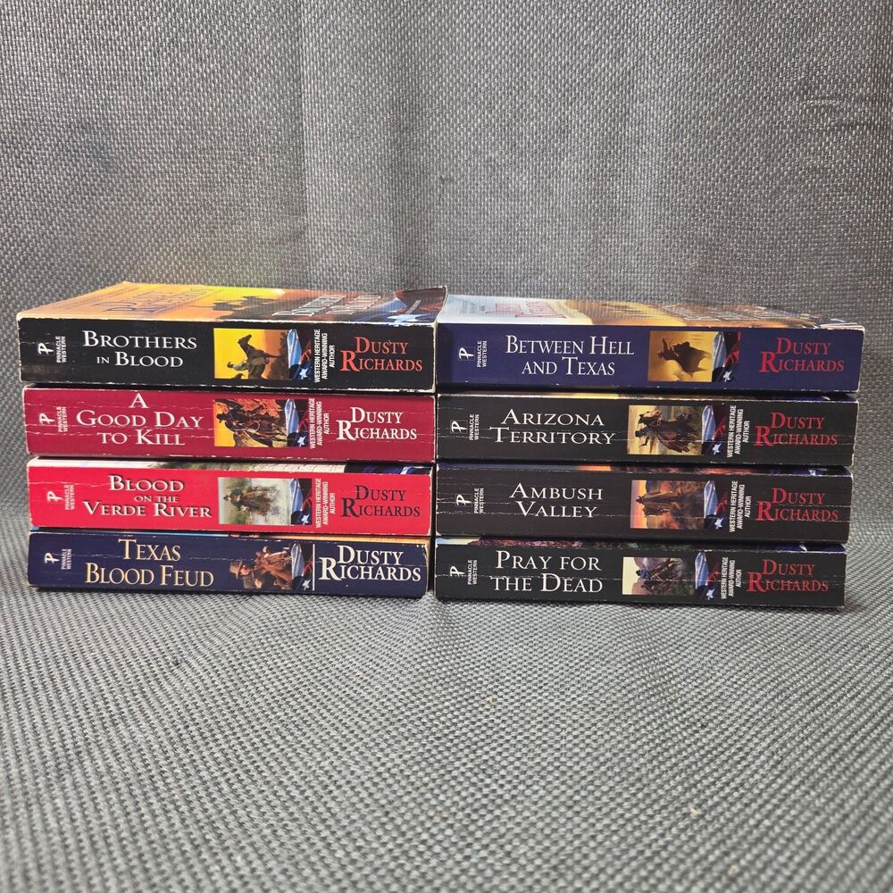 Lot of 8 Dusty Richards Byrnes Family Ranch Western Paperbacks Series Lot